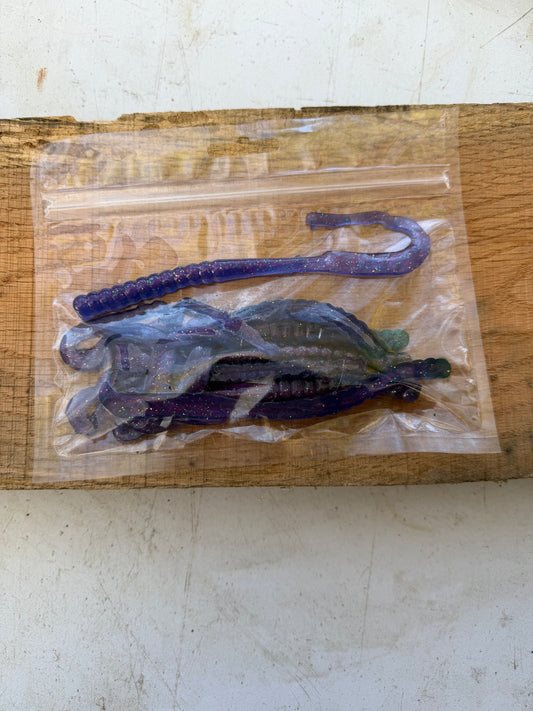 Galaxy Blue Curly Tail Worm